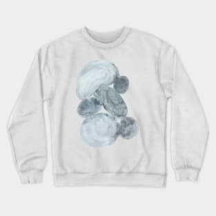 Blue Grey Stone Stack - Abstract Watercolor Minimalist Painting Crewneck Sweatshirt
